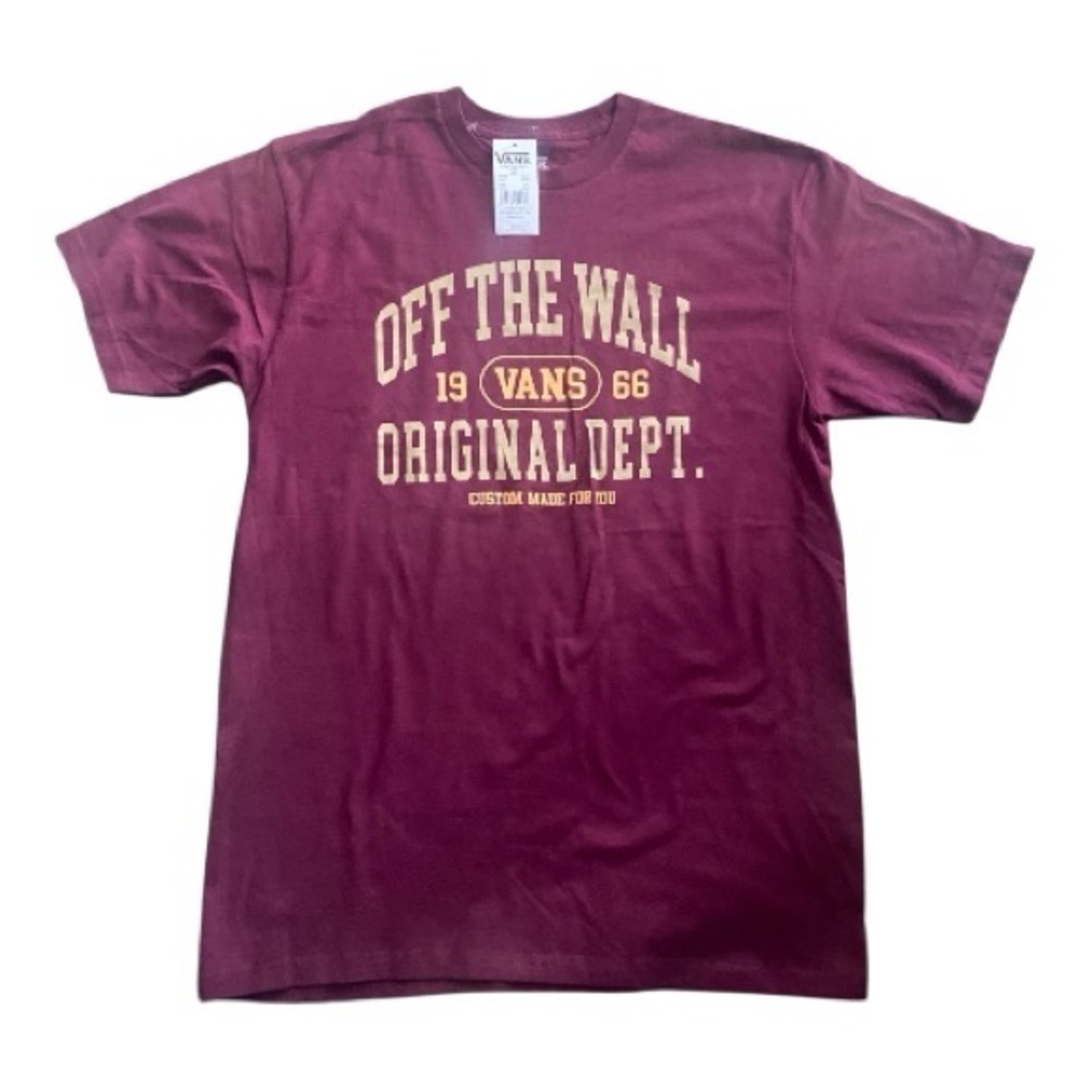 NWT-Vans Burgundy 'Off The Wall' Tee-men’s size medium